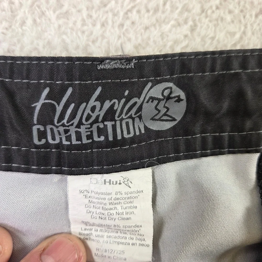 Da Hui Hybrid Collection Shorts Mens 38 Brown Heathered Stretch Board Shorts
